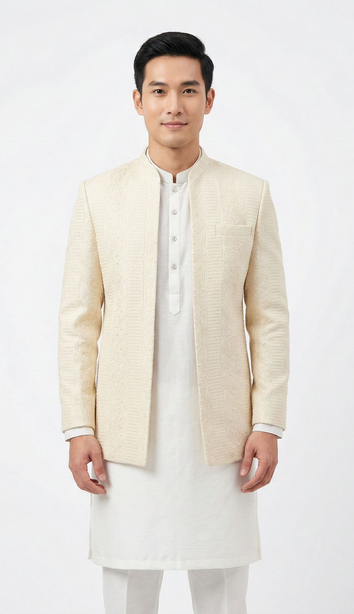 Men’s Cream Prince Coat